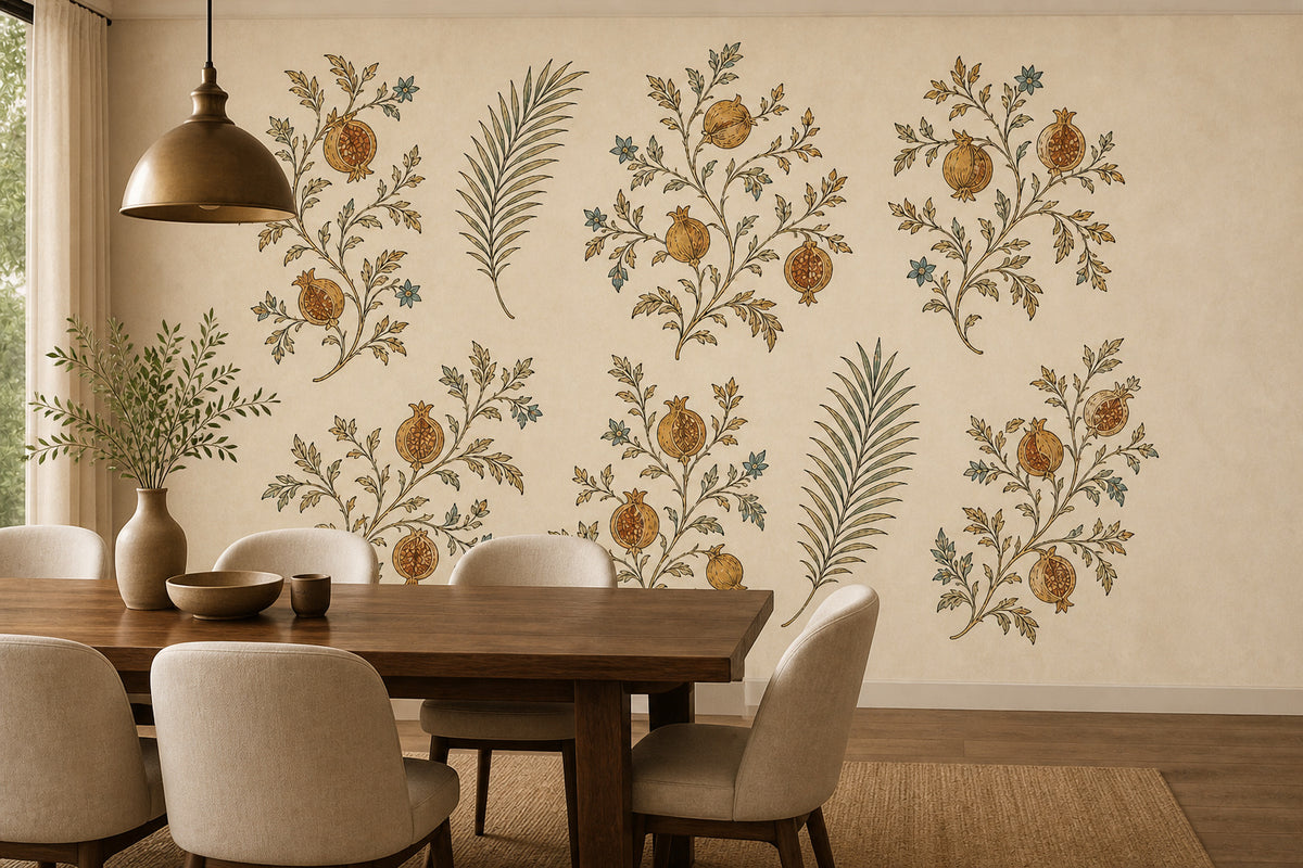 Ivory Botanical Wallpaper Mural product view