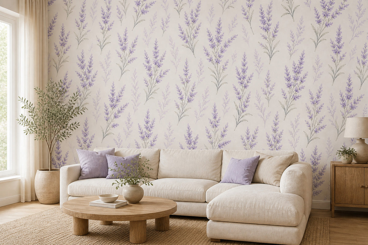 Lavender Field Wallpaper Mural product view
