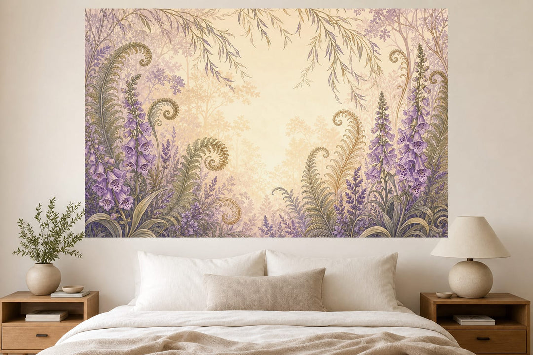 Lavender Fern Wallpaper Mural product view