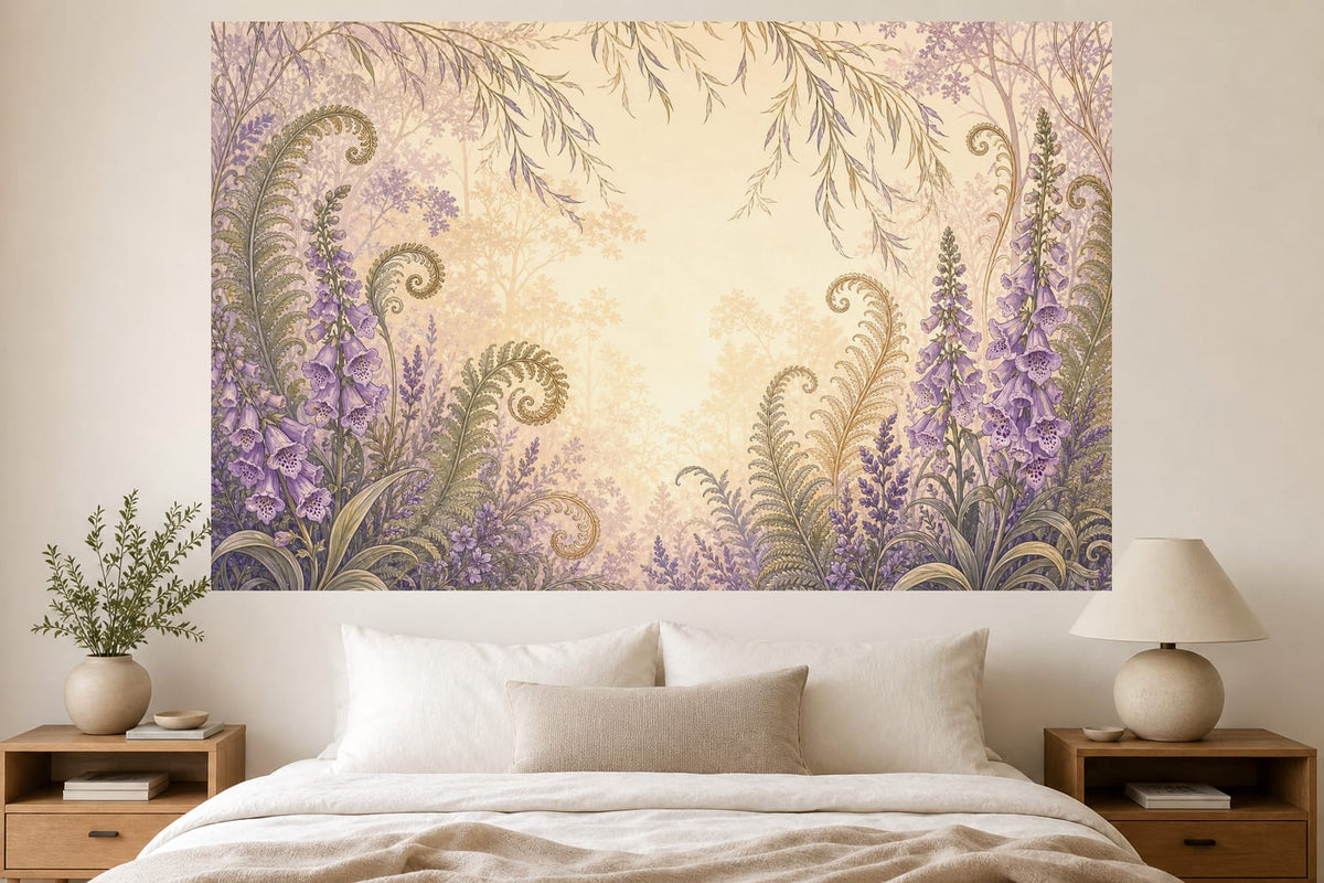 Lavender Fern Wallpaper Mural product view