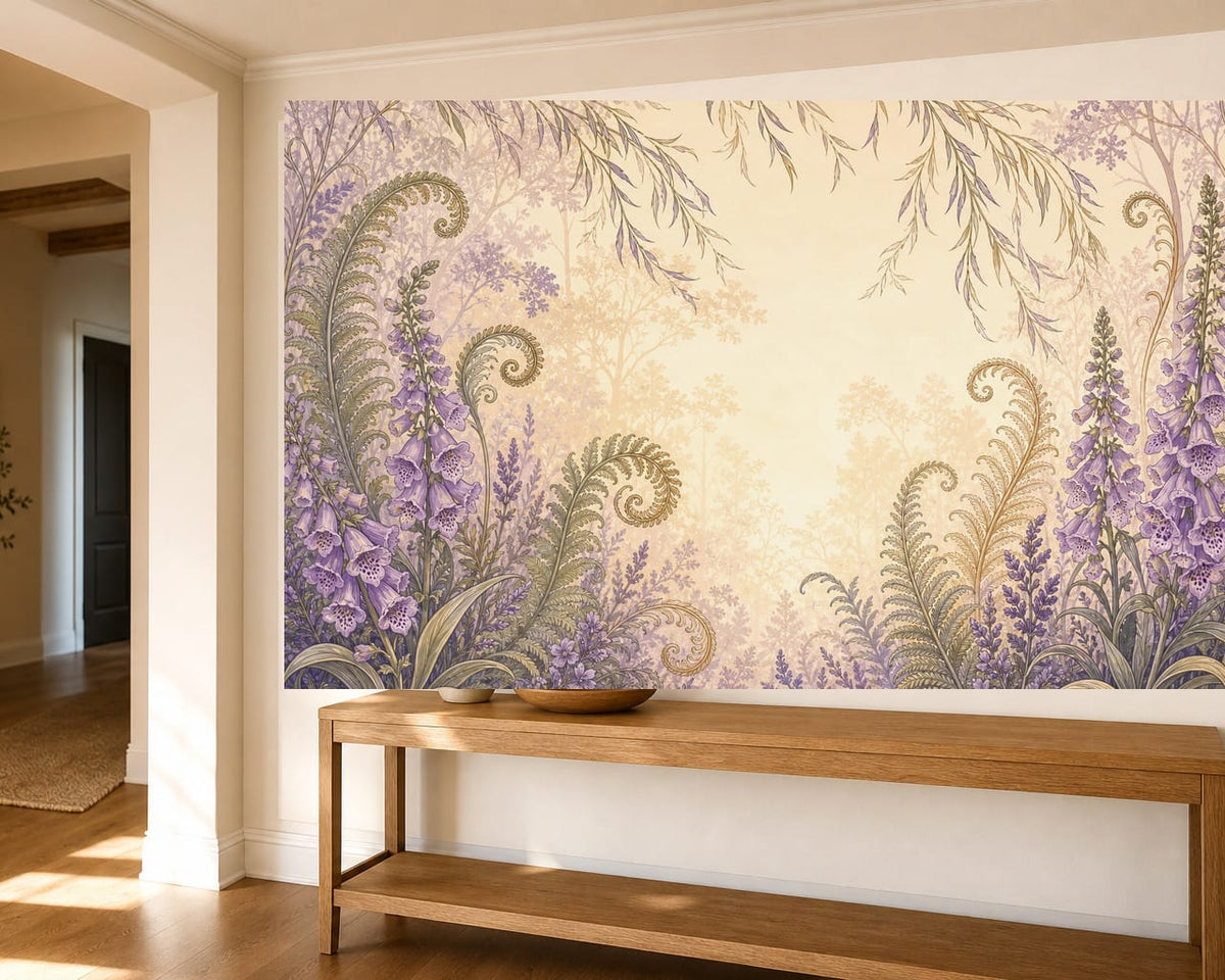 Lavender Fern Wallpaper Mural product view