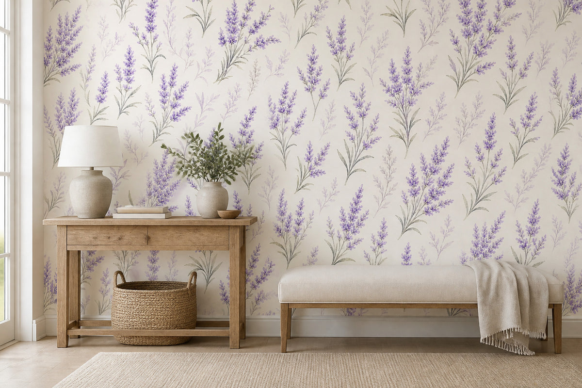 Lavender Field Wallpaper Mural product view