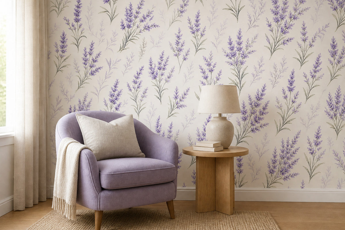 Lavender Field Wallpaper Mural product view