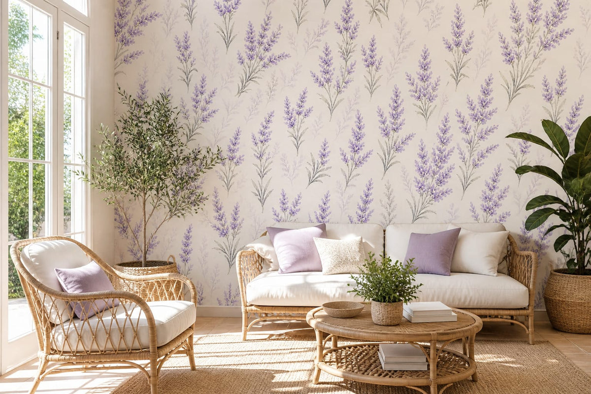 Lavender Field Wallpaper Mural product view