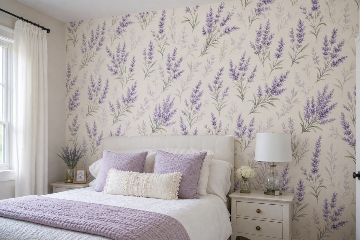 Lavender Field Wallpaper Mural product view