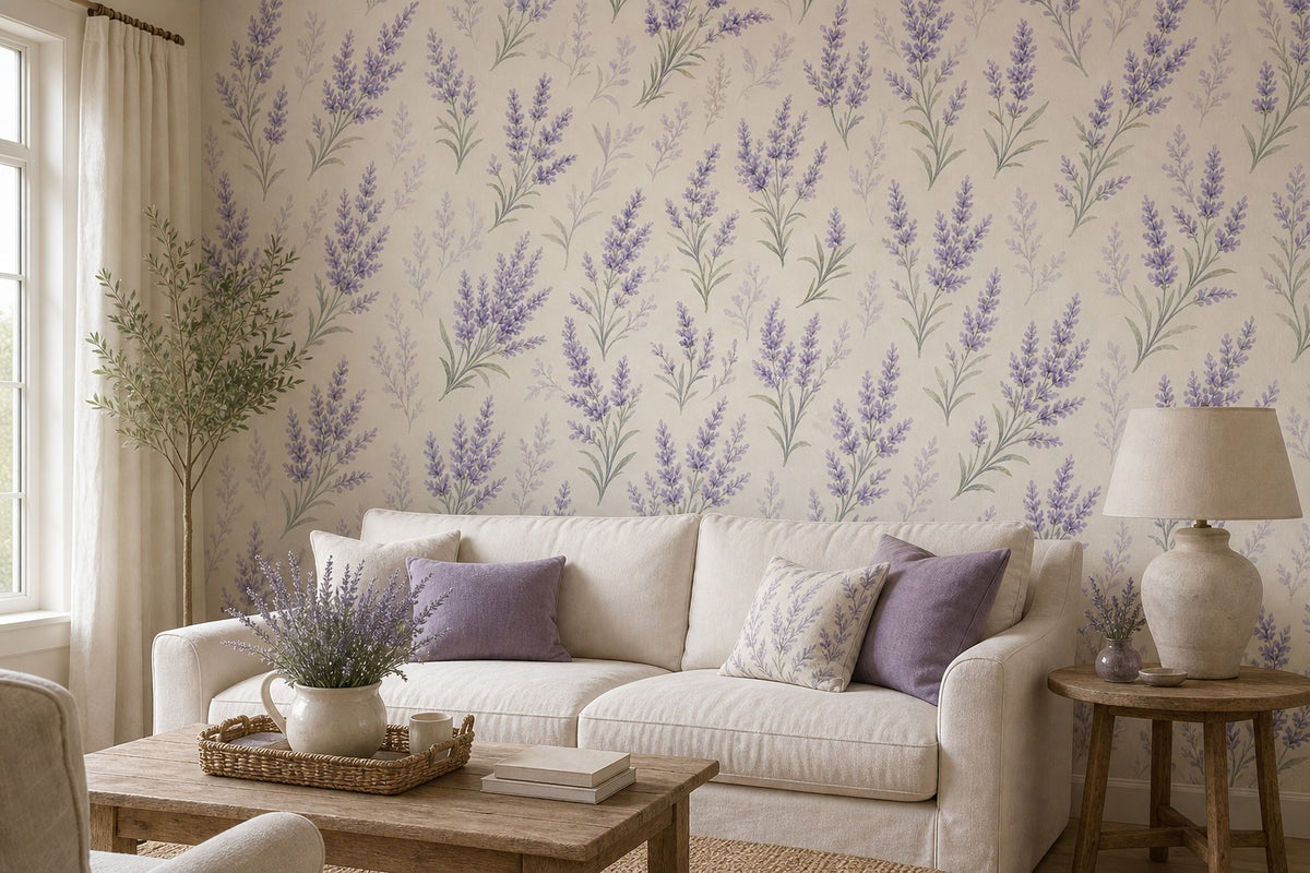 Lavender Field Wallpaper Mural product view