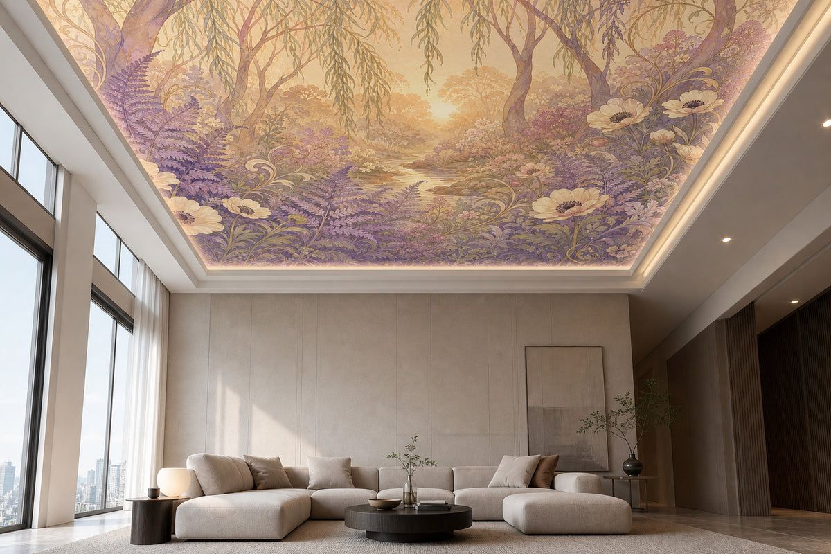 Lilac Fern Wallpaper Mural product view