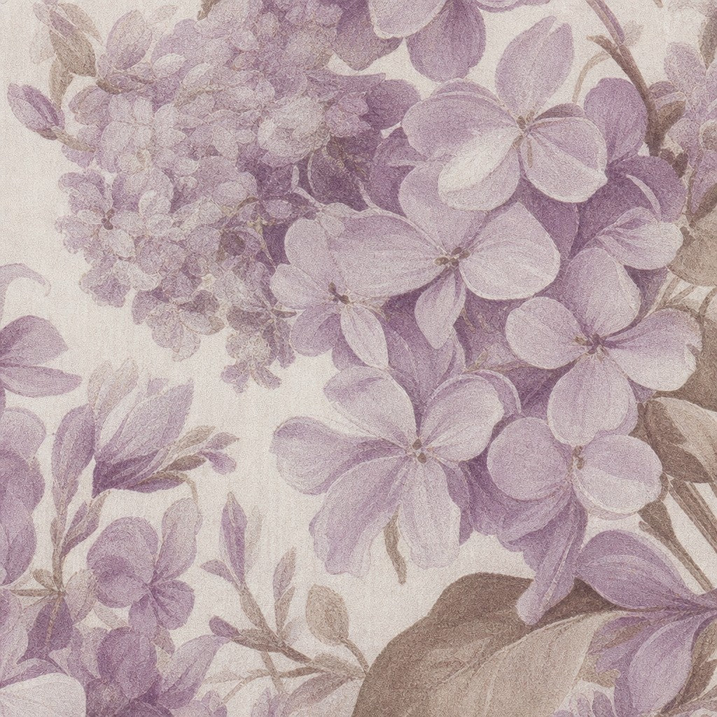Lilac Floral Wallpaper Mural product view