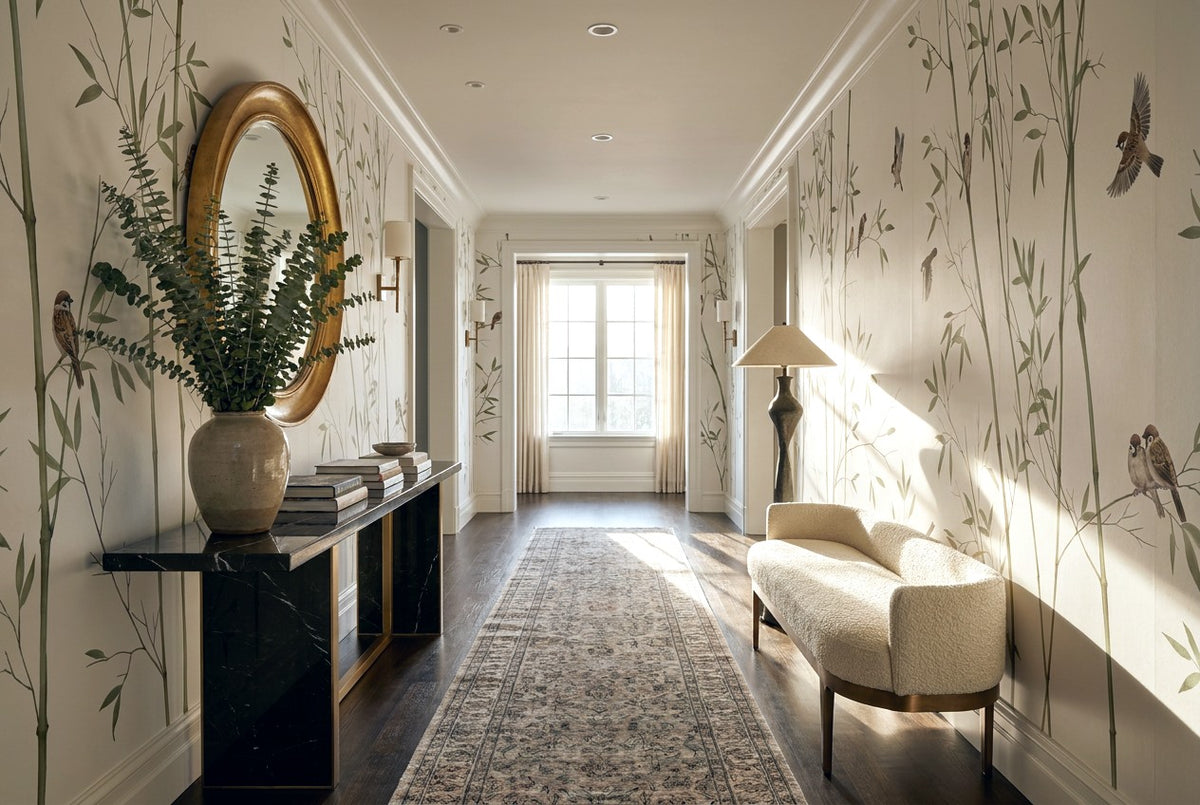lime hall bamboo forest wallpaper mural custom stick on non woven vinyl removable