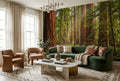 Golden Path Ancient Redwood Forest Wallpaper Mural