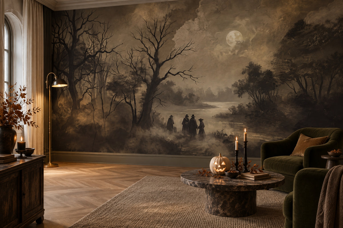 lounge scenic brown forest custom non woven vinyl stick on removable wallpaper mural