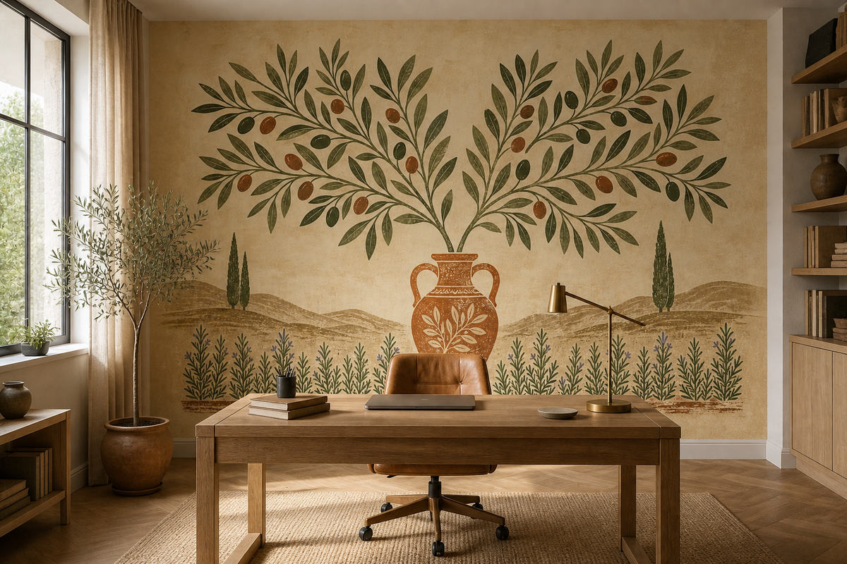 Olive Rosemary Wallpaper Mural product view