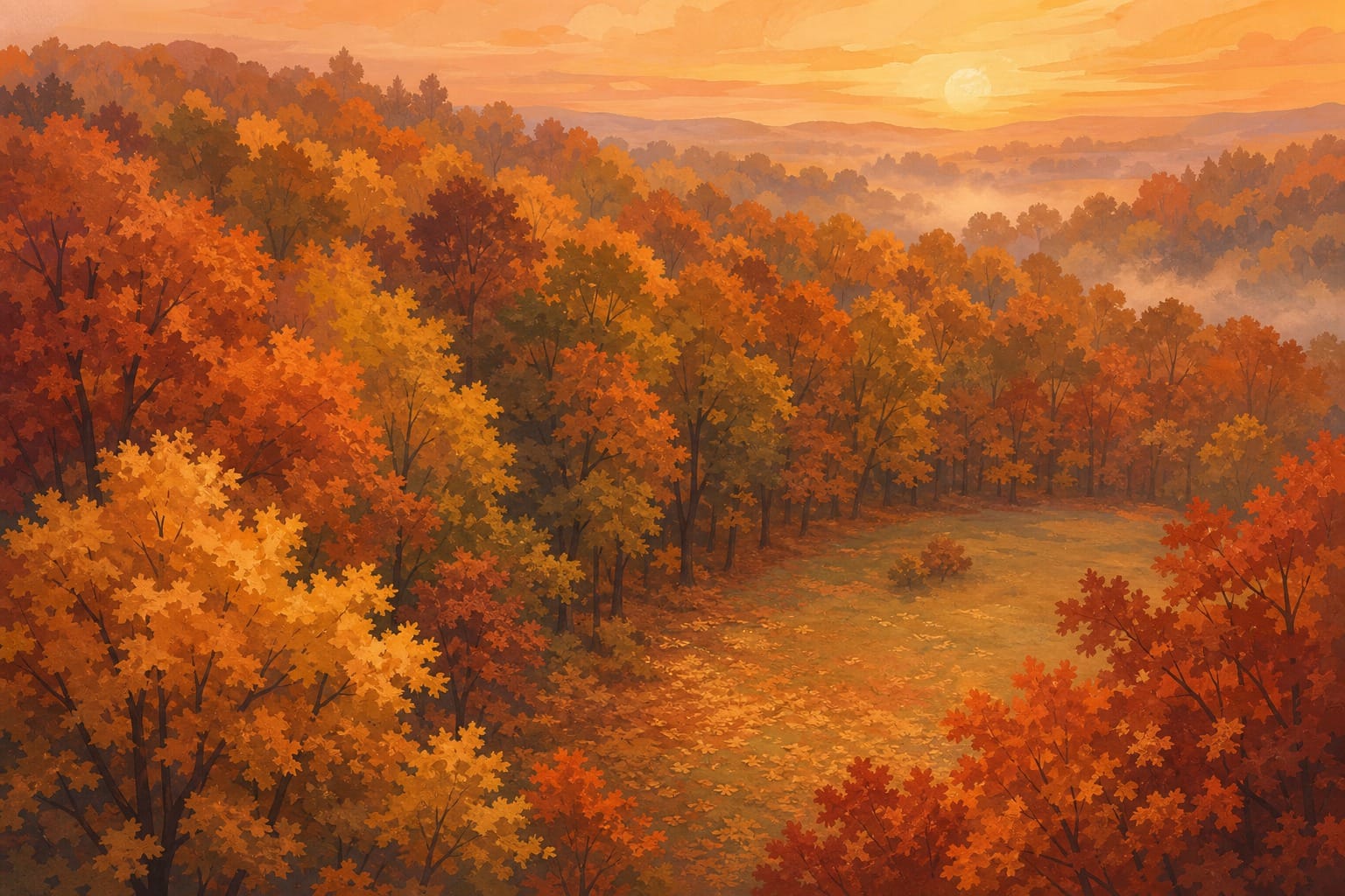 Russet Maple Wallpaper Mural