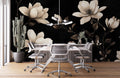 Midnight Magnolia Bloom Mural Wallpaper