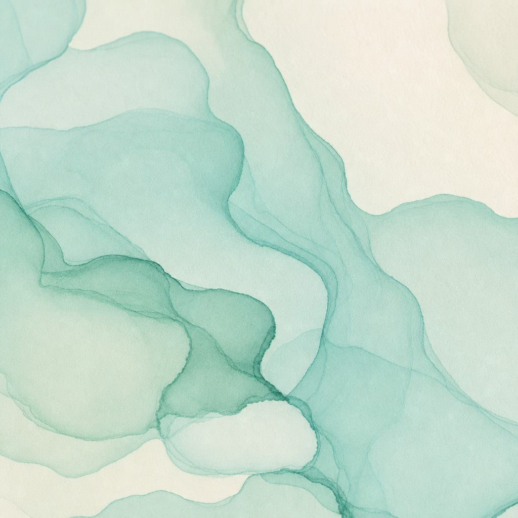 Mint Ink Flow Wallpaper Mural product view
