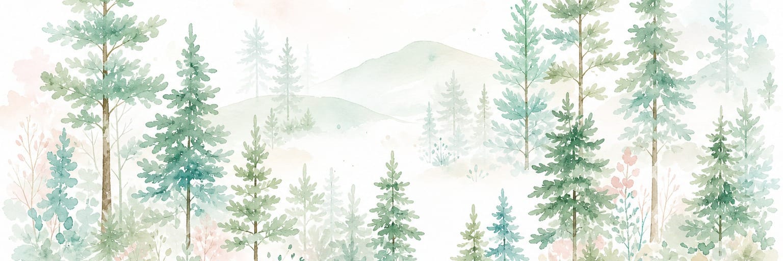 Mint Pine Wallpaper Mural
