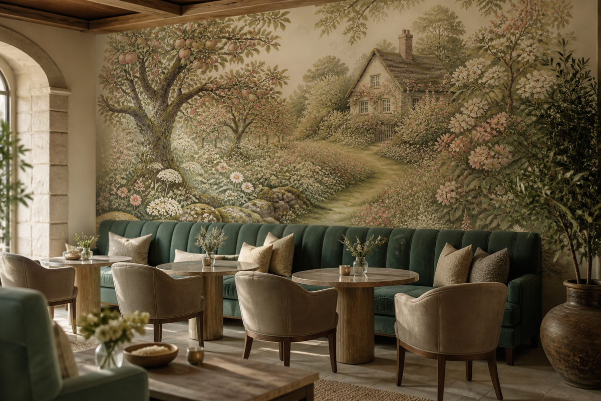 Moss Cottage Wallpaper Mural product view