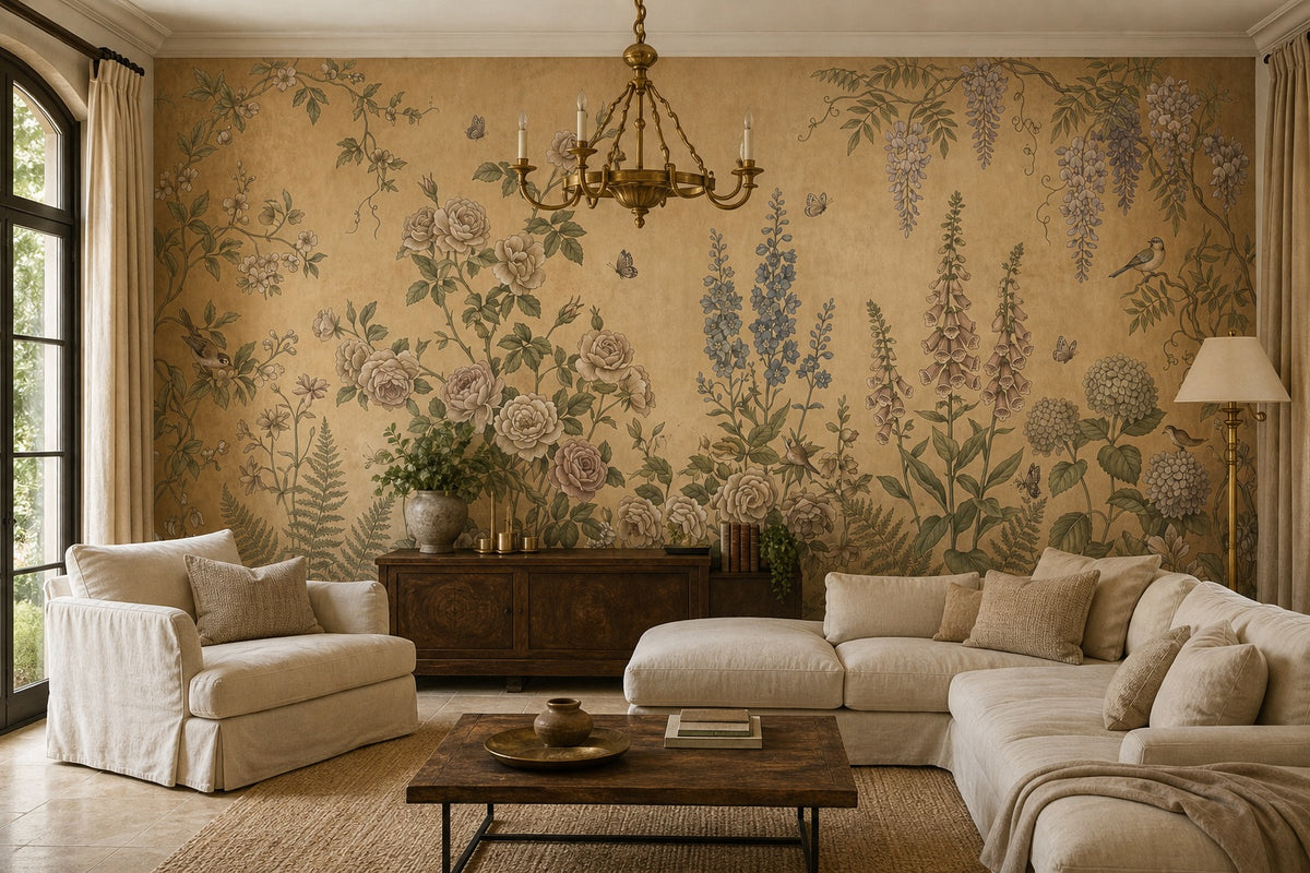 moss floral vintage jungle wallpaper villa custom stick on non woven vinyl removable