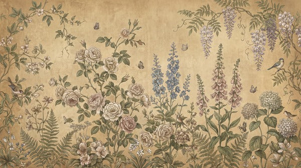 moss flower vintage jungle wallpaper thumb custom stick on non woven vinyl removable