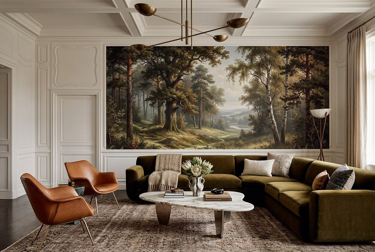 moss forest wallpaper mural custom self adhesive living room removable non woven vinyl