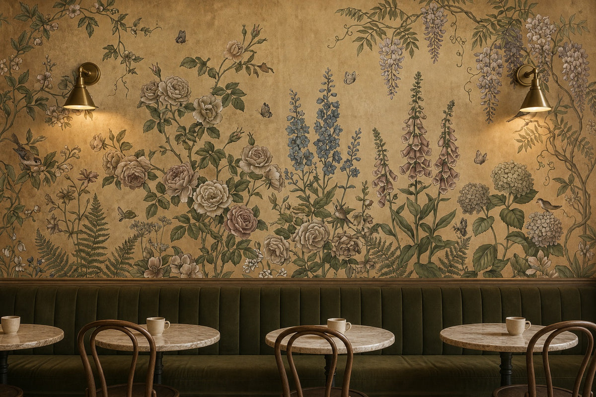 moss vintage jungle wallpaper coffee custom self adhesive non woven vinyl removable