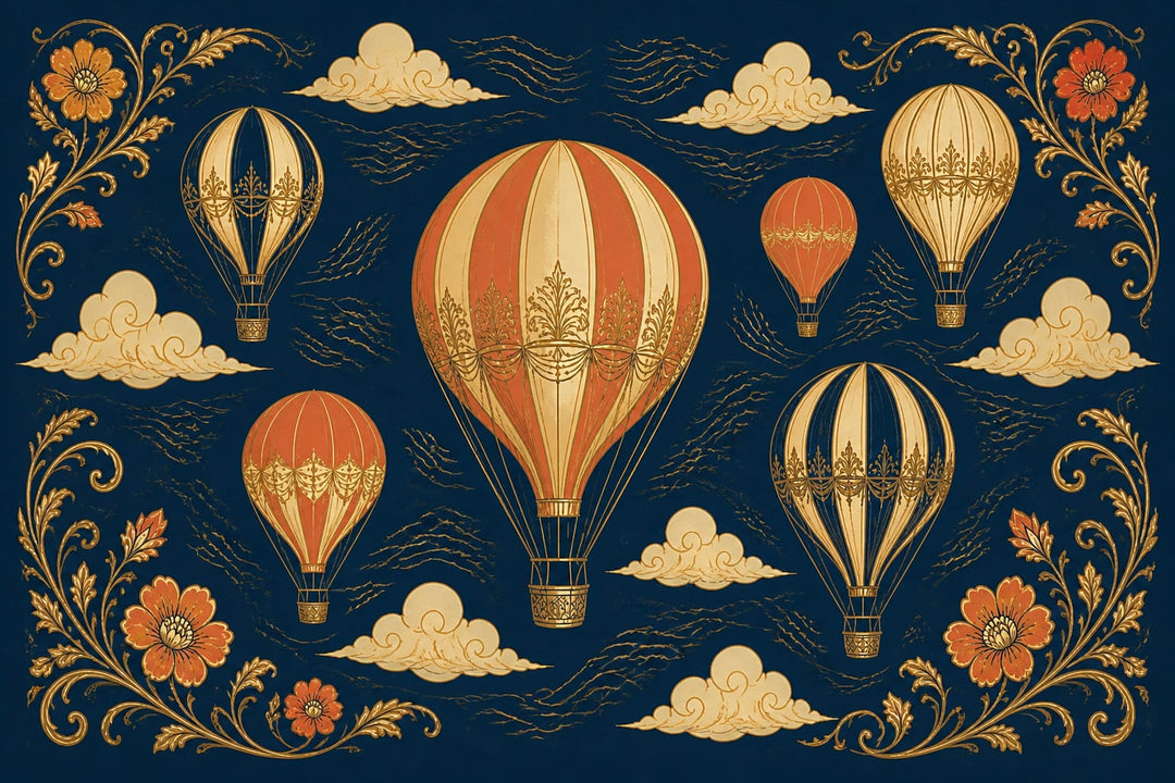 Navy Balloon Wallpaper Mural product view