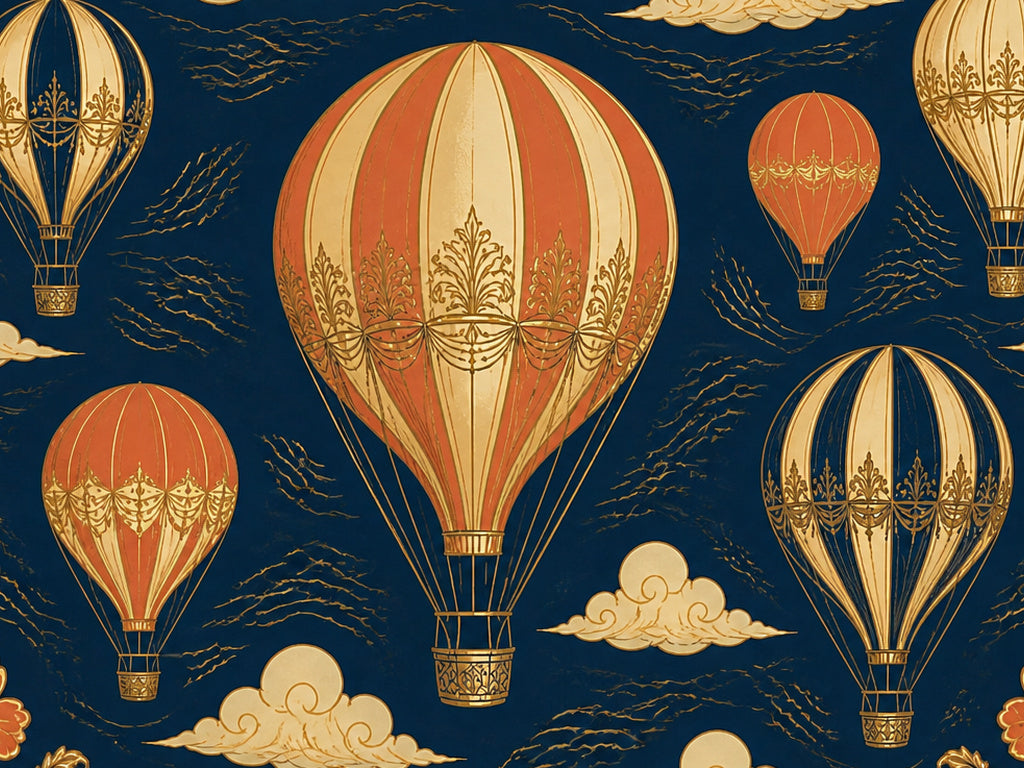 Navy Balloon Wallpaper Mural product view