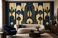 Navy Deco Arch Wallpaper Mural