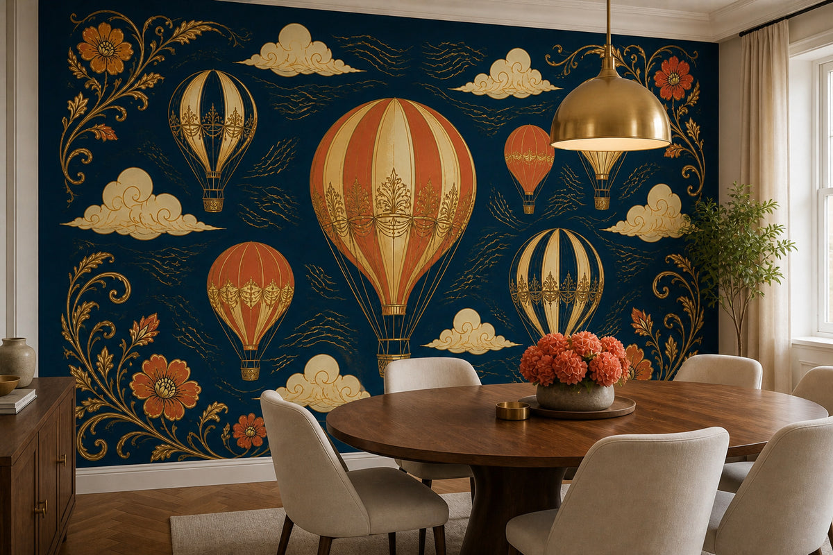 Navy Balloon Wallpaper Mural product view