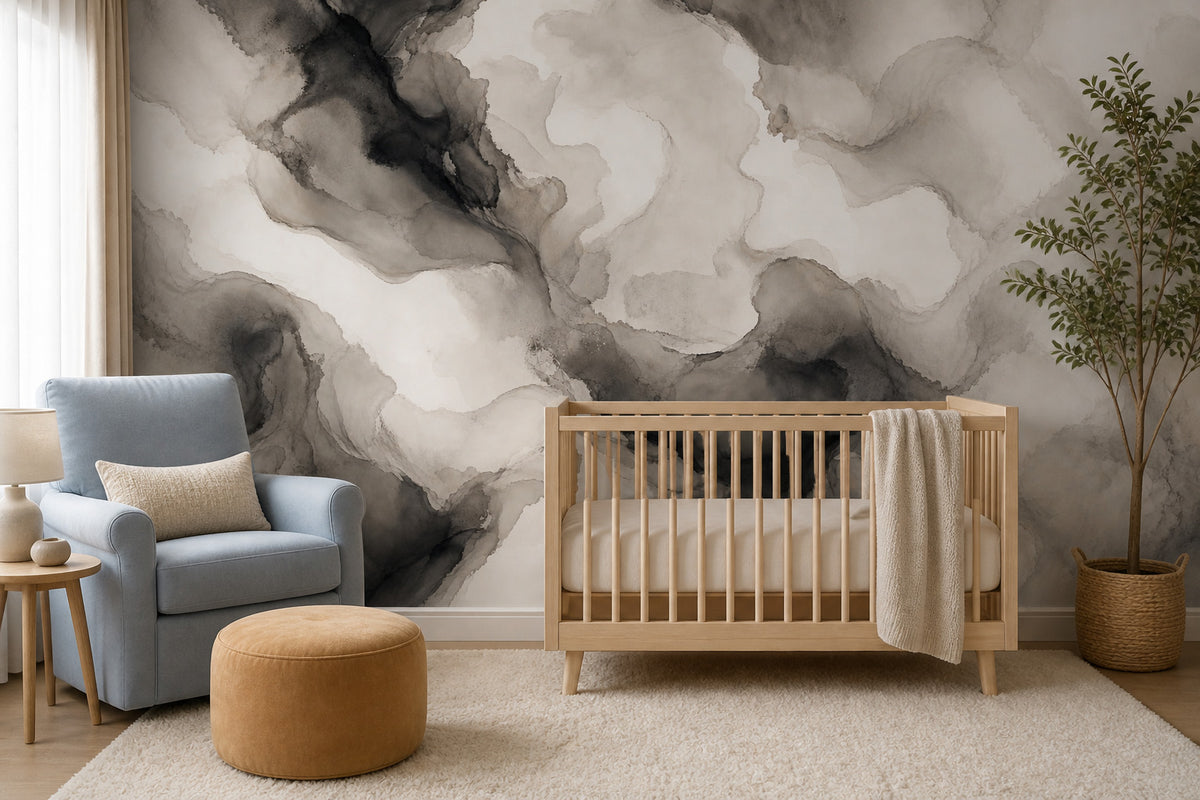 Navy Ink Wallpaper Mural product view