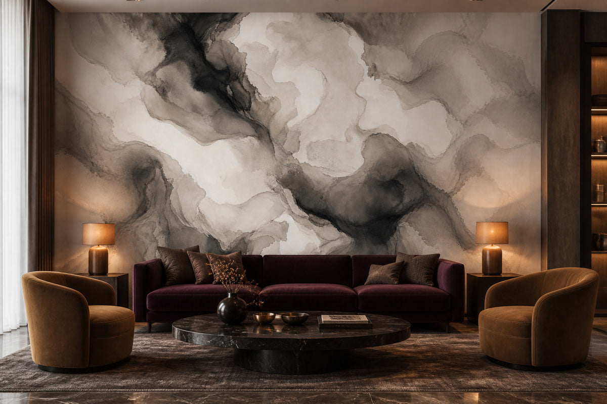 Navy Ink Wallpaper Mural product view
