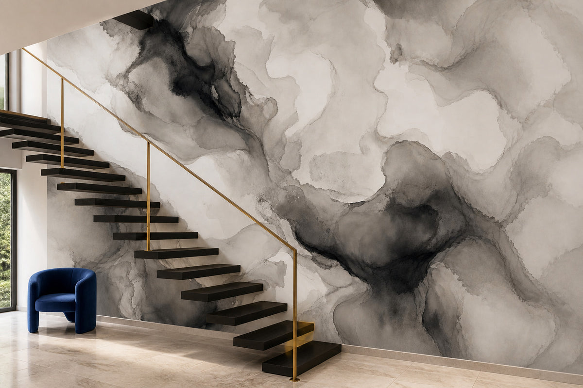 Navy Ink Wallpaper Mural product view