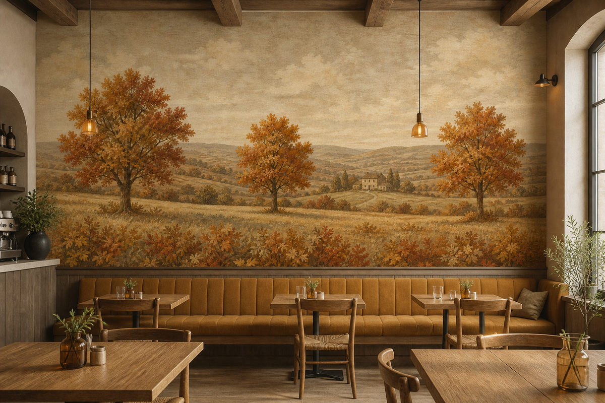 Neutral Autumn Wallpaper Mural product view