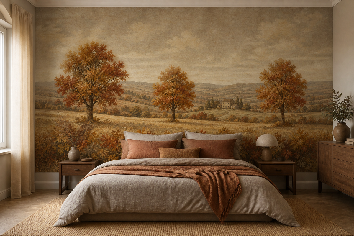 Neutral Autumn Wallpaper Mural product view