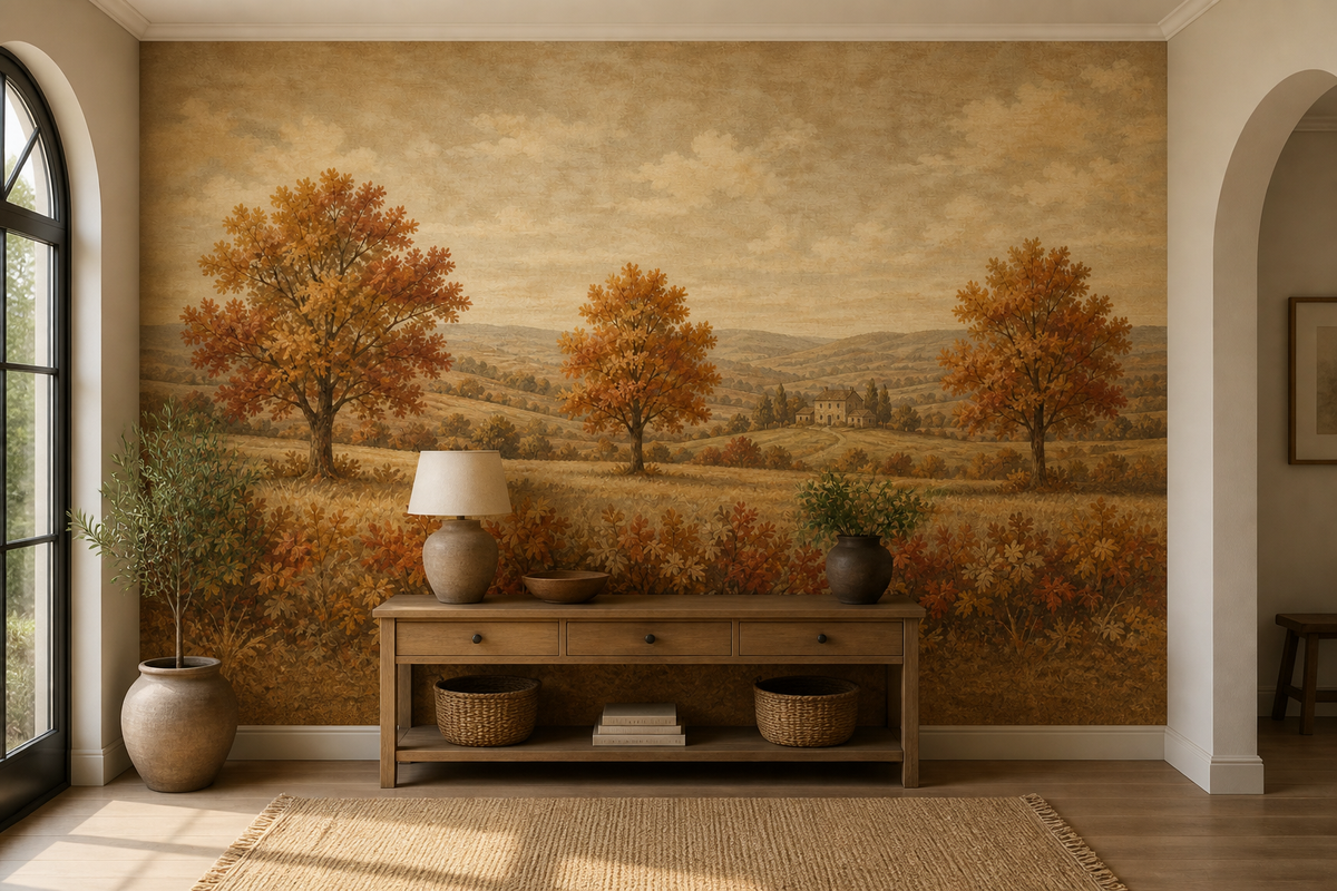 Neutral Autumn Wallpaper Mural product view