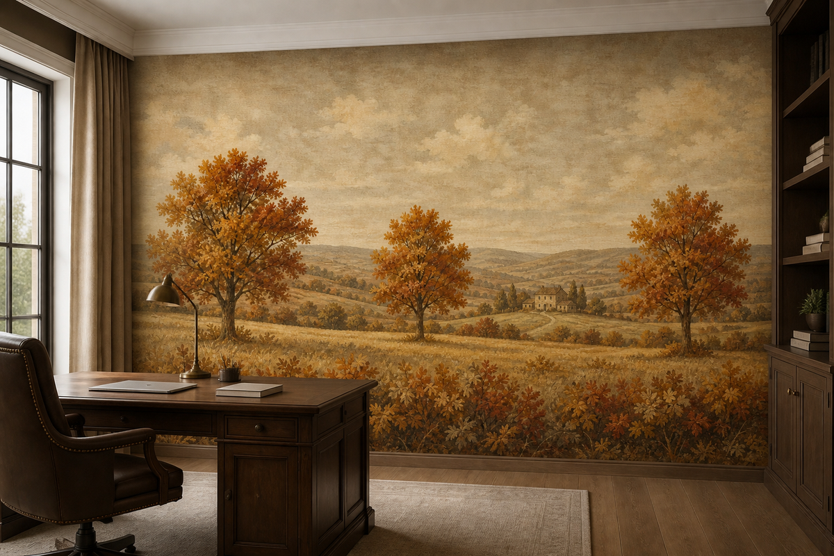 Neutral Autumn Wallpaper Mural product view