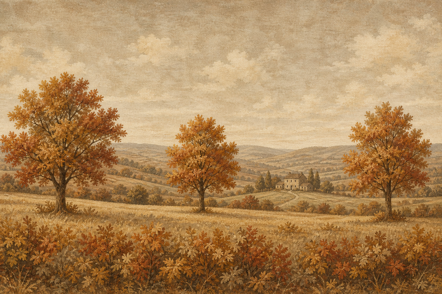 Neutral Autumn Wallpaper Mural