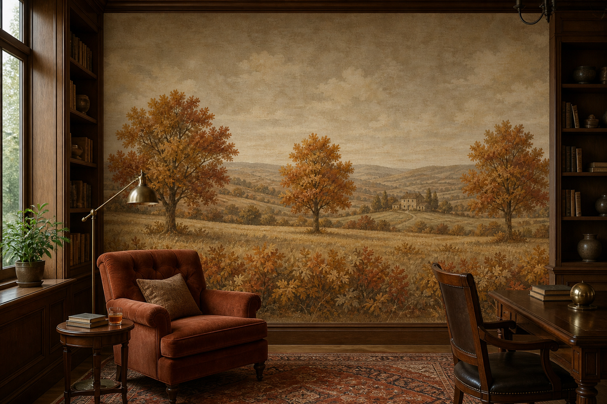 Neutral Autumn Wallpaper Mural product view