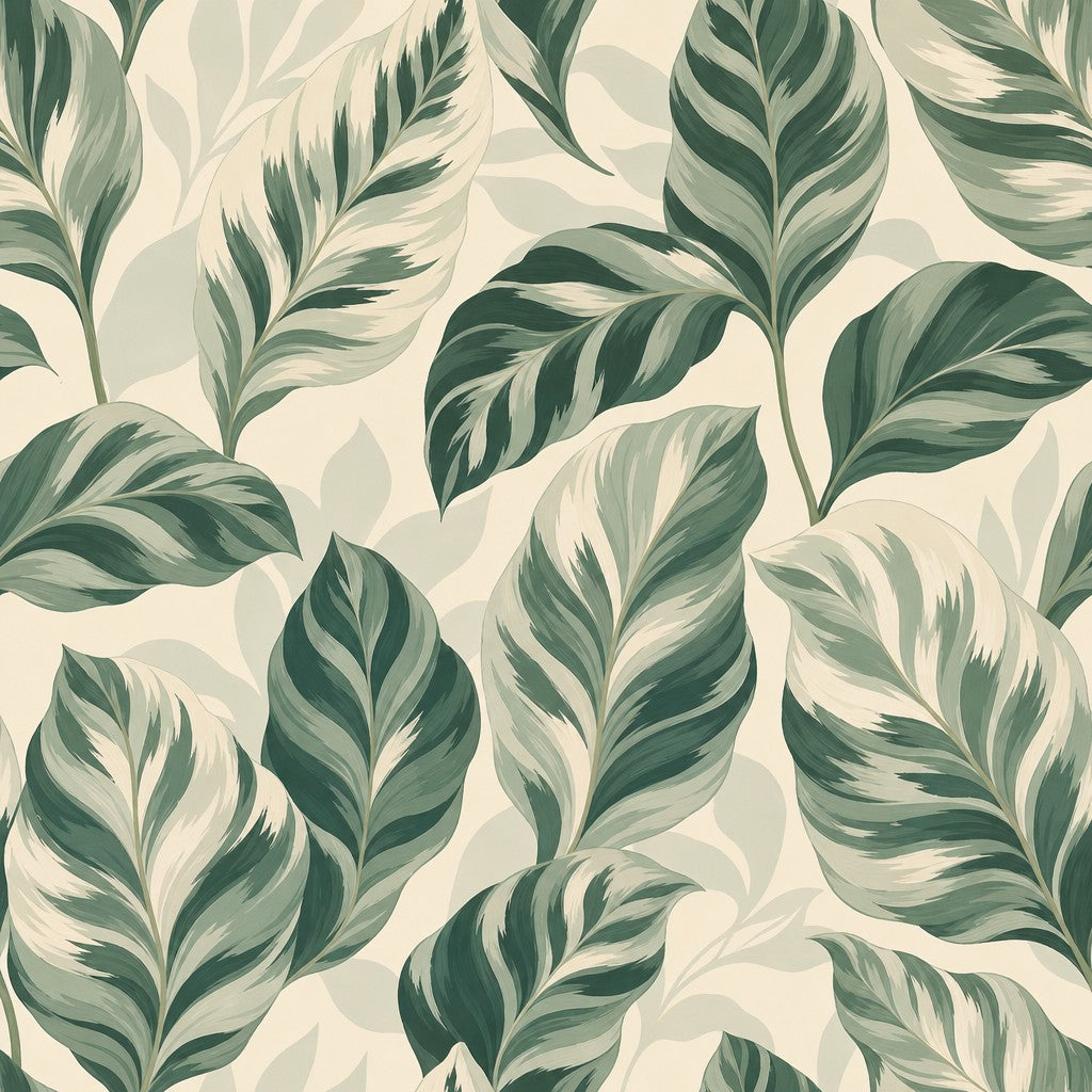 Neutral Calathea Wallpaper Mural