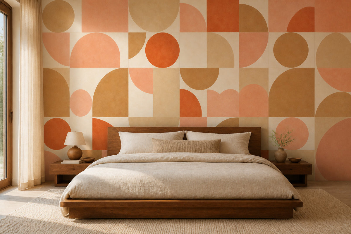 Neutral Circle Wallpaper Mural product view