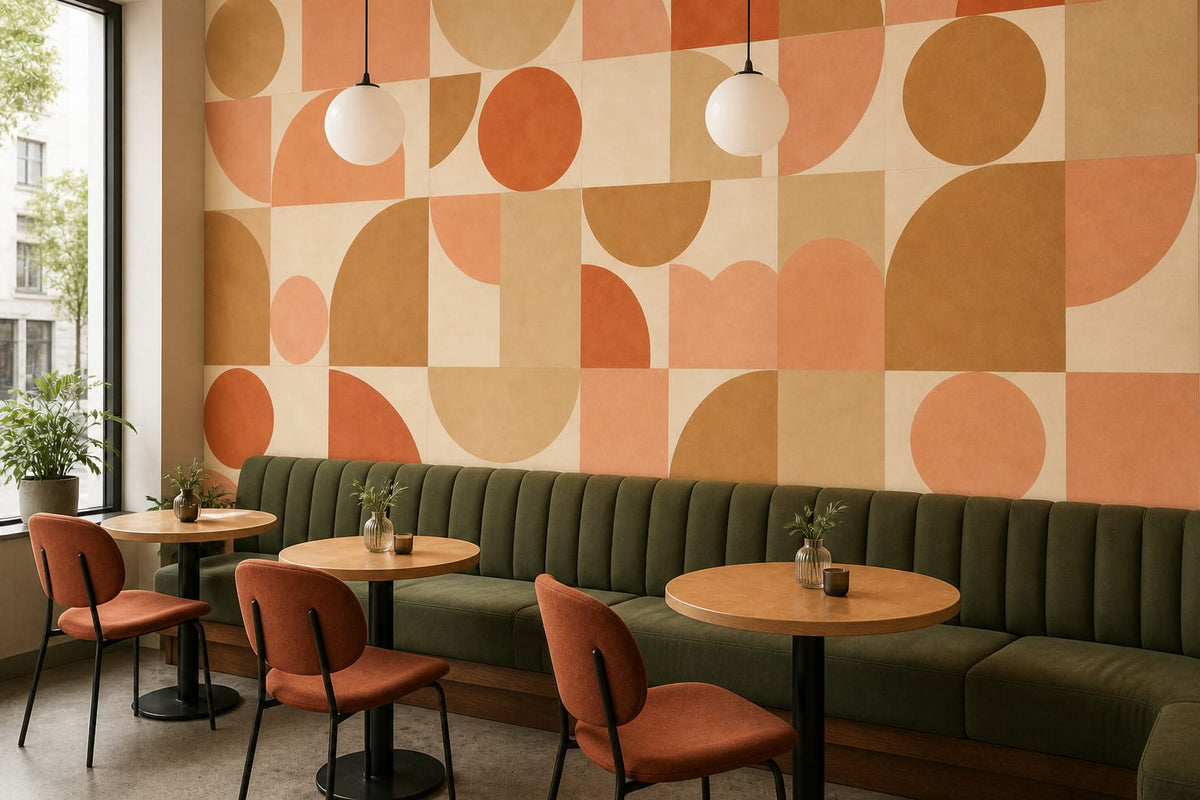 Neutral Circle Wallpaper Mural product view