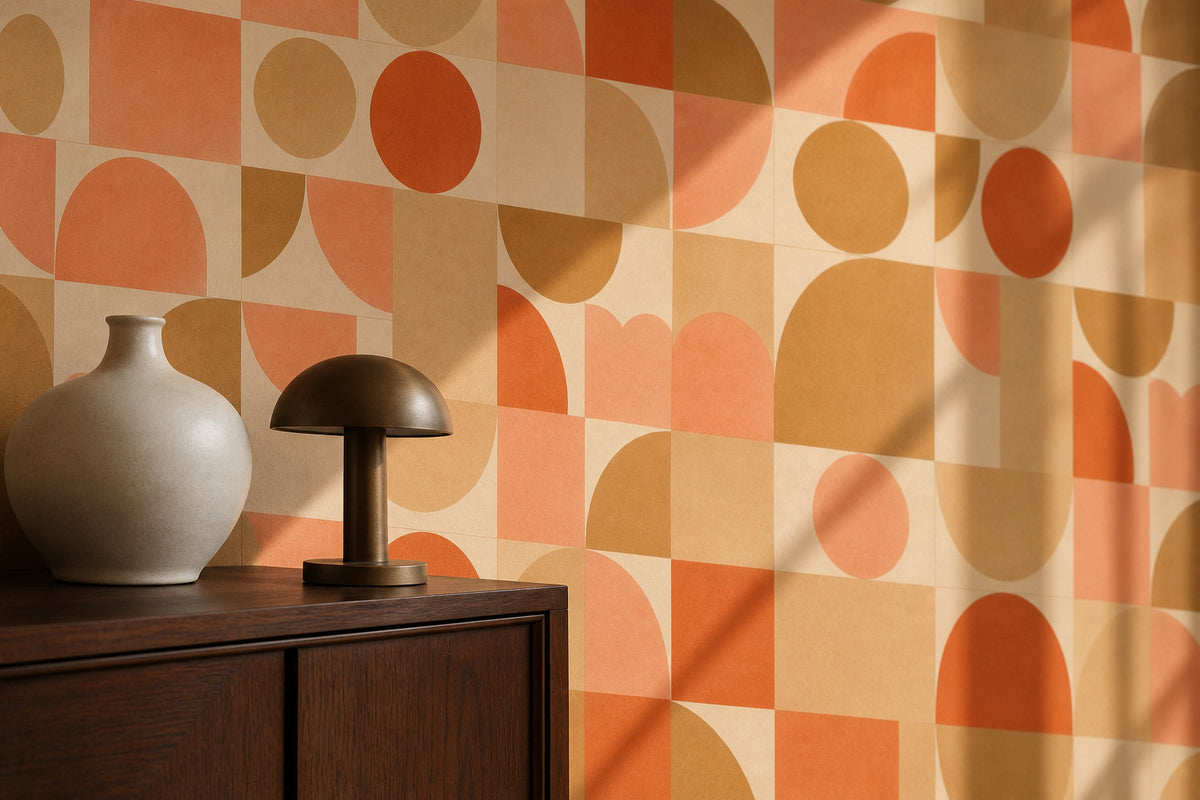 Neutral Circle Wallpaper Mural product view