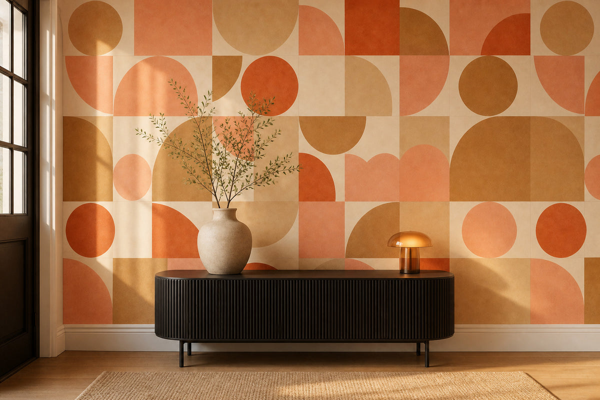 Neutral Circle Wallpaper Mural product view