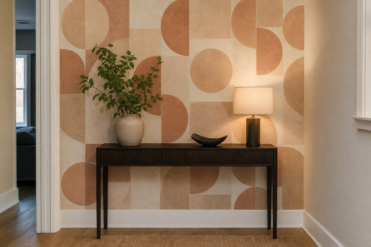 Neutral Circle Wallpaper Mural product view