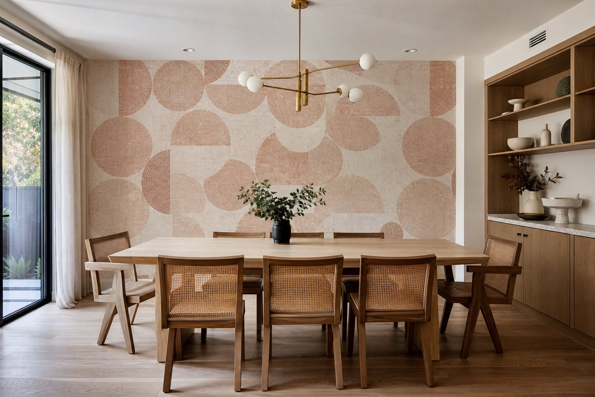 Neutral Circle Wallpaper Mural product view