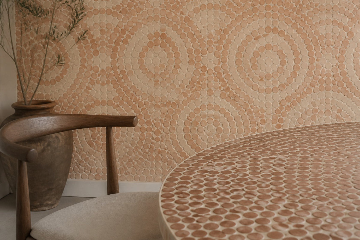 Neutral Circle Wallpaper Mural product view
