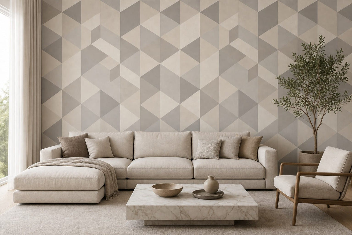 Neutral Cube Wallpaper Mural product view