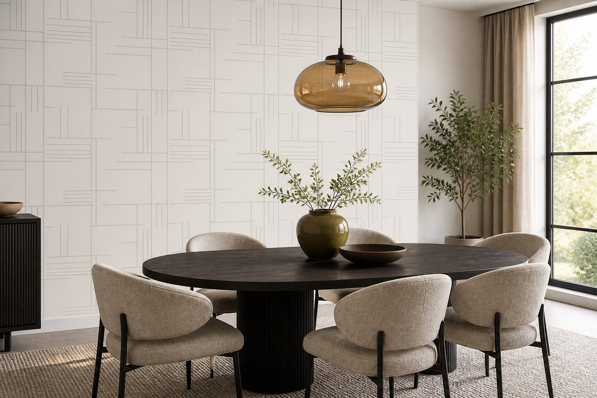 Neutral Linear Wallpaper Mural product view