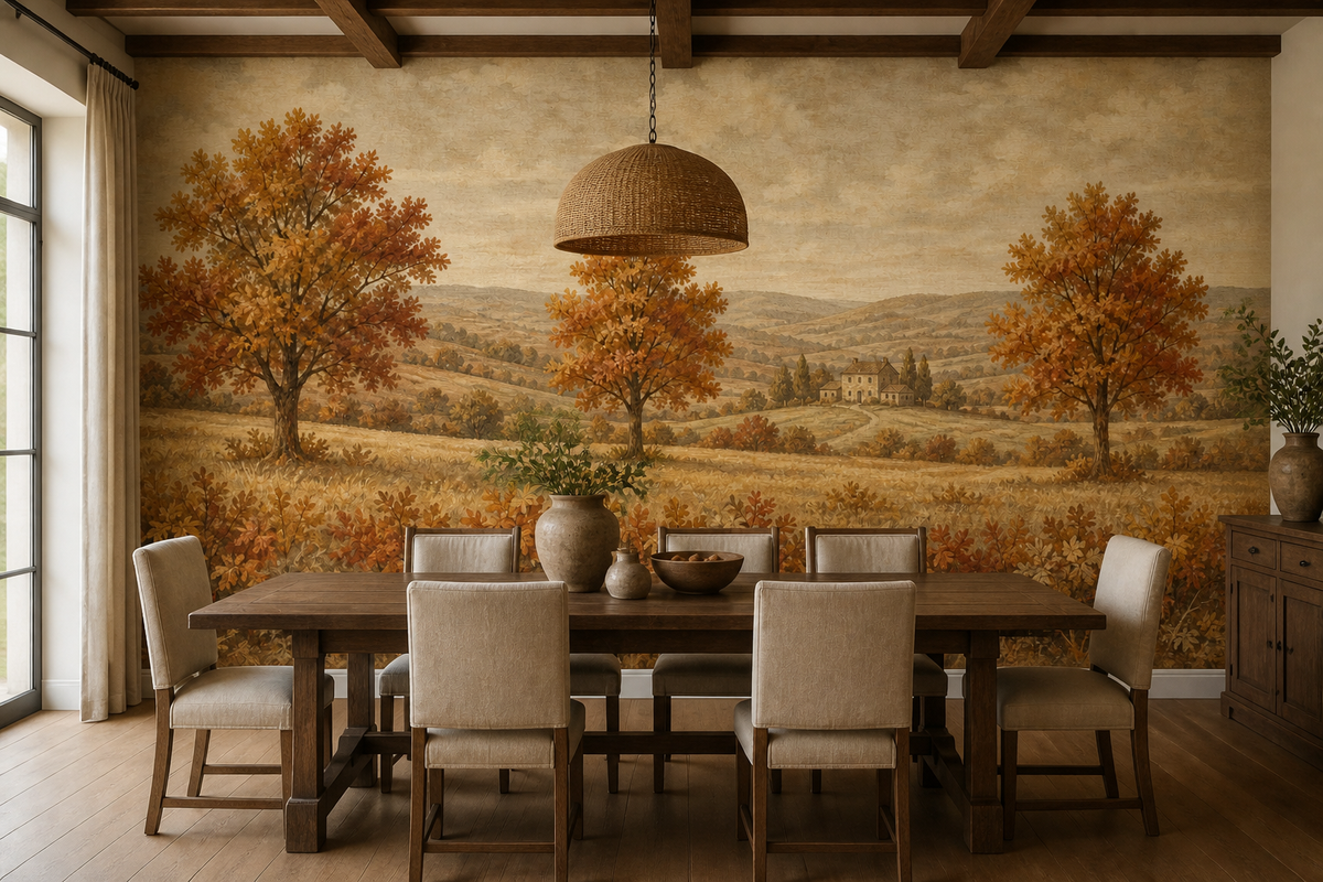 Neutral Autumn Wallpaper Mural product view