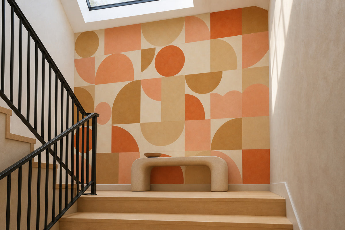Neutral Circle Wallpaper Mural product view
